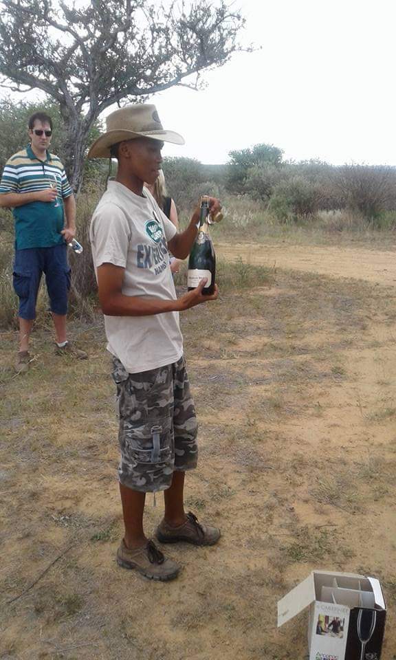 Local guide in the Namibian bush